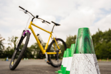 Fahrradkurs Verkehrstraining Pylonen 01