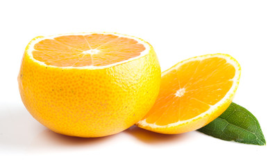 Orange fruit isolated on white background