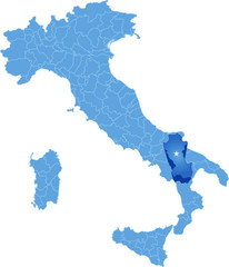 Map of Italy, Potenza
