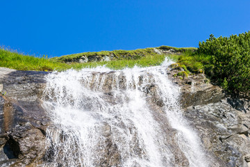Obraz premium waterfall with grass all around