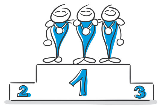 Stick Figure Series Blue