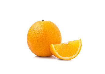Orange fruit isolated on white