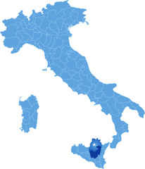 Map of Italy, Enna
