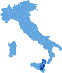 Map of Italy, Catania