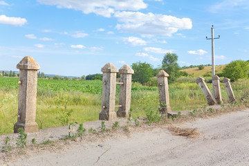 destroyed fence