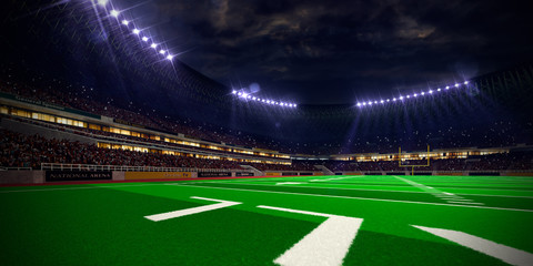 Night stadium arena Football field 
