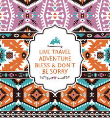 Seamless pattern in tribal style