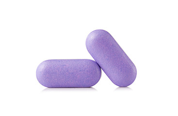 Medical pill tablet isolated on white