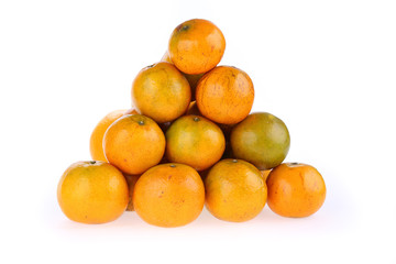 oranges fruit tropical isolated on white background