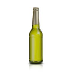 Bottle of beer  isolated on white background
