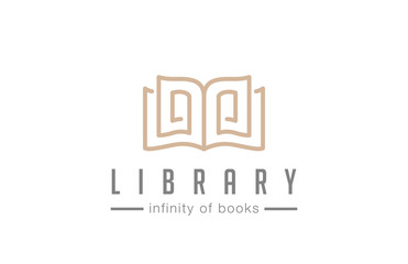 Open Book Logo Lawyer Education abstract design vector