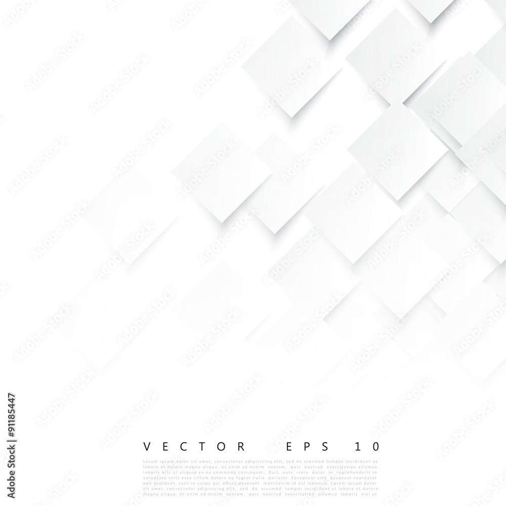 Sticker vector white squares. abstract background