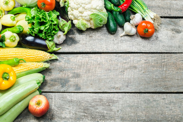 Obraz na płótnie Canvas Harvest, fresh organic vegetables