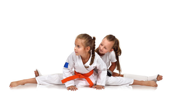 two karate girl