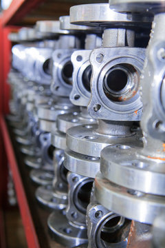Industrial background from part of valves