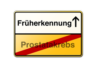Früherkennung Prostatakrebs Schild