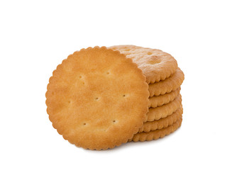 Biscuits on white background
