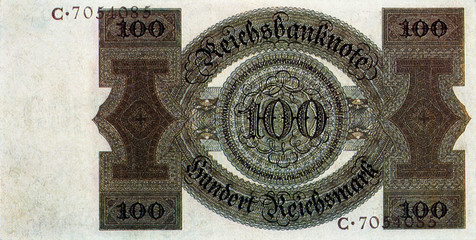 Historische Banknote, 11. Oktober 1924, Hundert Mark, Deutschland