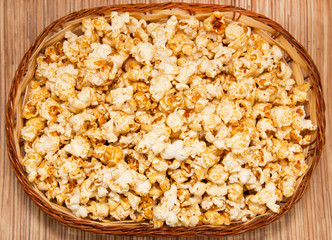 popcorn in the basket