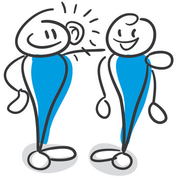 Stickfigure Figure Series Blue