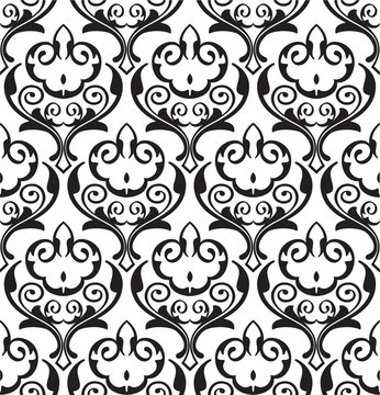 Baroque swirll seamless pattern