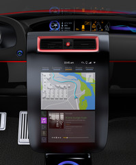 Electric car multimedia interface design concept. © chesky