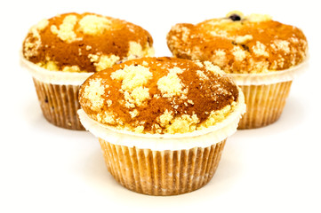 muffins isolated on white