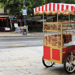 Simit Cart,Istanbul,Turkey..