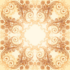 Ornate vintage vector pattern in mehndi style