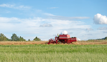 Obraz premium red combine