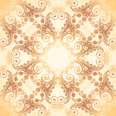 Ornate vintage vector pattern in mehndi style