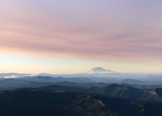 Naklejka na ściany i meble Mt Adams, Aerial View