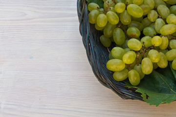 bunch of grapes in a basket