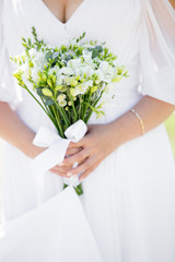 Obraz na płótnie Canvas White wedding bouquet