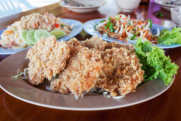 asian food,fried shrimp,Thailand