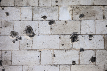 Bullet Holes on the Citadel in Budapest