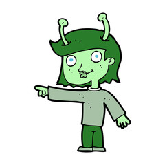 cartoon space alien