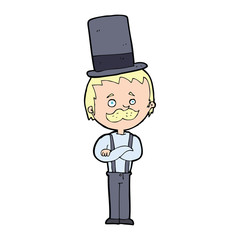 cartoon man in top hat
