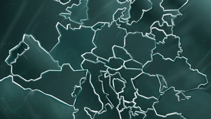 White chalk angular lines in the form of  broken glass pieces drawn on the blackboard.  Digital background raster illustration.