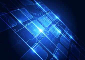 abstract vector technology background, illustration