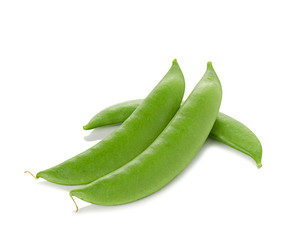 Green peas isolated on a white background