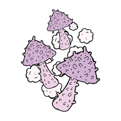 cartoon weird mushrooms