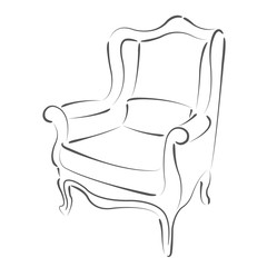Sketched armchair.