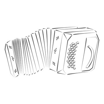 accordion outline drawing, musical instrument clip art preview