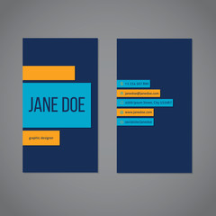 Fototapeta premium Designer simplistic business card template