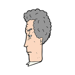 cartoon grey haired man