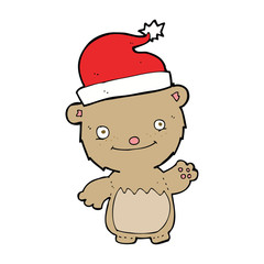 cartoon christmas teddy bear