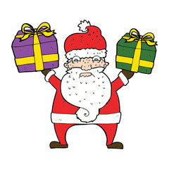 cartoon annoyed santa