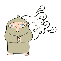 cartoon smelly monk