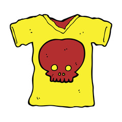 cartoon skull tee